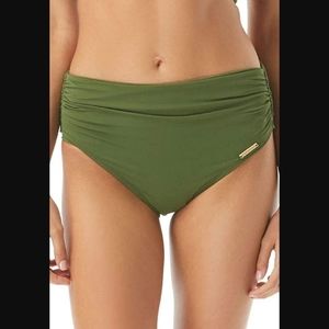 Vince Camuto Riviera Convertible High-Waist Bikini Bottom Medium Olive Green